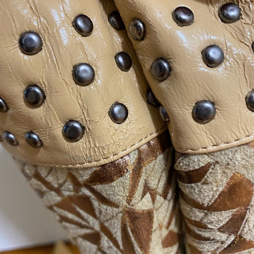 Yoki Tan and Brown Heeled Boots - Picture 7 of 13